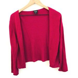 Eileen Fisher Fushia Open Front Crop Sweater